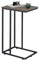 WLIVE C-Shaped Side Table, Compact Sofa Table with Open Storage, Modern Nightstand with Sturdy Steel Construction, Bedside Table for Small Spaces, Space-Saving for Bedroom & Living Room, Grey-Brown