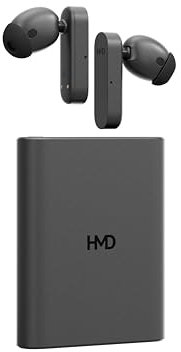 HMD Amped Buds kabellose Bluetooth In-Ear-Kopfhörer mit integrierter Powerbank (Hybrid ANC, ENC, bis zu 95 Stunden Wiedergabezeit, USB-C, IP54) Black