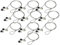 vhbw 10x Kensington Lock per Laptop Notebook - Cavo di Sicurezza con Chiavi, 1,2 m