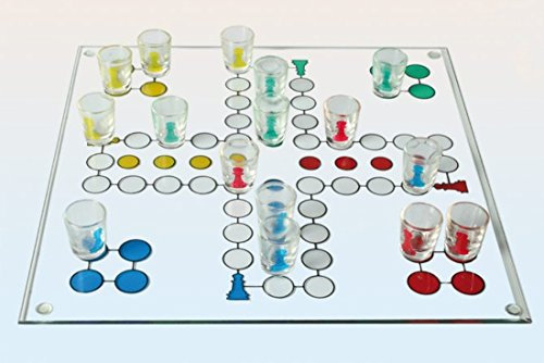 CBK-MS Party Sauf Spiel Drinking Ludo Würfelspiel für 2-4 Spieler Saufspiel Partyspiel Trinkspiel