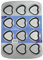 PME Non Stick 12 Cup Mini Heart Pan, Carbon Steel,Grey