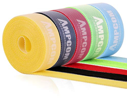 5 Rollen Klettband Nylon Kabelbinder doppelseitig selbstklebend (2cm, 2m) - 5 Farben 10m
