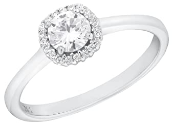 Amor Ring 925 Sterling Silber Damen Ringe, mit Zirkonia synth., Silber, Kommt in Schmuck Geschenk Box, 2035651