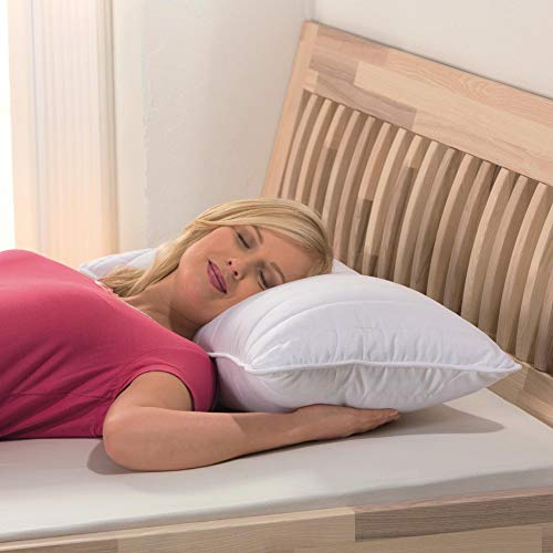 Bestlivings Hochwertiges Kopfkissen in 40x80cm (Taschenfederkern) mit Bezug aus 100% Baumwolle, Konfortkissen mit dreilagigen Innenkissen