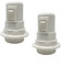HALOTEC | Pack de 2 Douilles Blanc E27 avec Interrupteur Blanc | Douille E27 avec interrupteur | Anneau de fixation pour abat-jour Lampes | Fabriqué en Italie