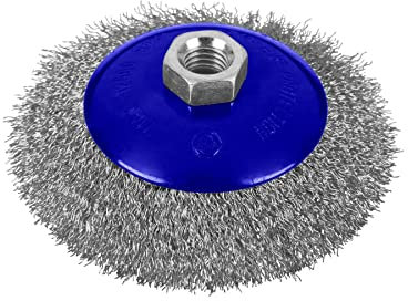 Blue Spot Tools 115mm (4 1/2) M14 Steel Bevel Wire Cup Brush