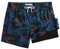 MaaMgic Herren Badehose mit Kompression Badeshorts 2 in 1 | 5.5 Schnelltrocknend lässige Swim Shorts Kurz Boardshorts mit Innenhose Reißverschlusstasche,02 Schwarz Palmen 5.5,M