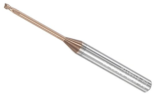 CoCud VHM-Fräser mit quadratischem Schaft, 1,5 mm x 20 mm Schneiden, lange Ausführung, Titan (Nano-Scale) beschichtetes Hartmetall, 2 Schneiden, CNC-Fräser-Bits