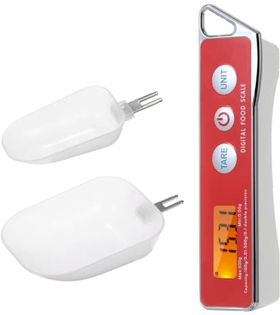 Bilancia da cucchiaio digitale – Cucchiai di misurazione in grammi, cucchiaio | Cucchiaio per bilancia alimentare con display preciso 500G/0.05G, misurino da cucina per grani