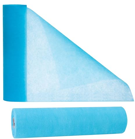 Simurq Vlies tischläufer Modern | Tischband Tischdeko Geburtstag & Hochzeitsdeko Tisch Deko | Table Runner Tischläufer Rolle Einweg | Tischläufer Blau (Aqua Blau, 30 cm x 25 m)