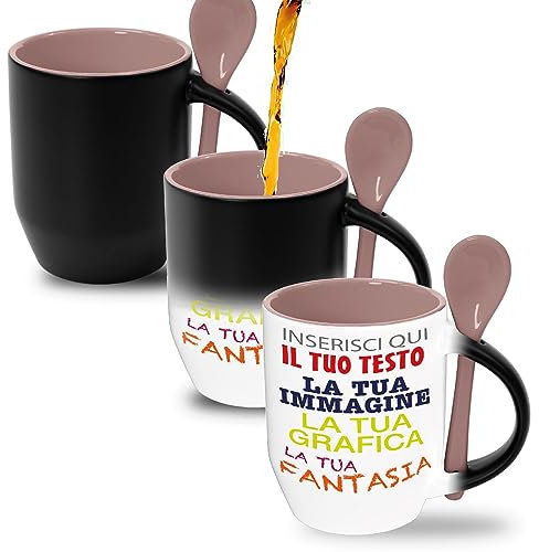 Gruppo Veneziano - Tazza magica personalizzata con foto, testo o logo - Tazza Termica Personalizzabile - ideale per feste, compleanni e occasioni - 100% made in italy
