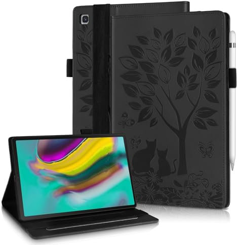 LSPCASA Custodia Per Samsung Galaxy Tab S5e 10.5 Pollici SM-T725/T720 Funzione Di Supporto Custodia Samsung S5e Con Fascia Elastica Cover Tablet Samsung S5e Negro