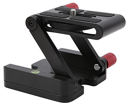 mit Schraubenschlüssel Z-förmiger Faltbarer Kamera-Desktop-Halter, Faltbarer Camcorder-Desktop-Halter aus Schwarzer Aluminiumlegierung, Schnellwechselplatte, Neigekopf für