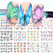 Kotkiddy Butterfly Nail Art Stickers Colourful Flower Water Transfer Nail Decals Summer Nail Art Accessories for Acrylic Nails DIY Decoration Manicure Set 8 Sheets