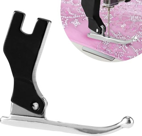 Lyreh P369 Pied-de-Biche pour Robe de Mariée, Pied Presseur Perles à Paillettes, Accessoire Machine à Coudre Spécialisée pour Juki Brother Machines à Coudre Point Noué à Aiguille Unique Autres Marques