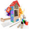 Eli® Insect Hotel Construction Kit for Children Made of Pine Wood for Painting - Includes 6 Colours - Brush - Hammer - Nails - Stencils & Templates - DIY Bee House & Wild Bee Hotel for Garden