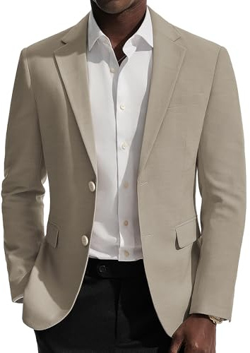 PJ PAUL JONES Herrblazer 2 Knappar Sommarblazer Sportig Linnéblazer, M