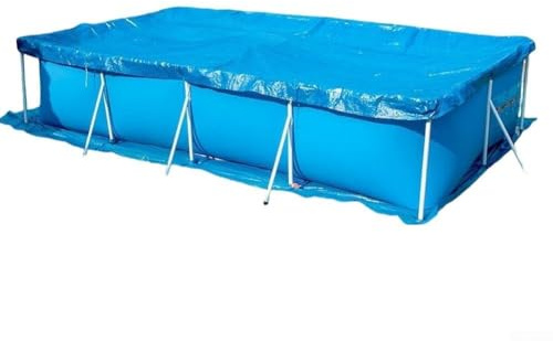 Caswynlife Piscina fuori terra quadrata con materiale PE resistente ai raggi UV, prevenzione dei detriti traspirante, regolazione della temperatura e sicurezza dei bambini, nero (C)