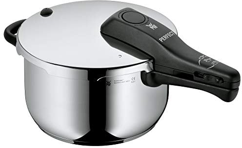 WMF Olla a presión (4,5 L, 22 cm de diámetro, Acero Inoxidable, Apta para inducción), Plata