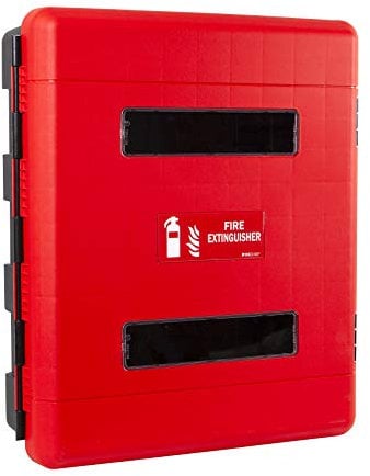 Firechief FCDC Double Extinguisher Cabinet, Seal Latch, Red