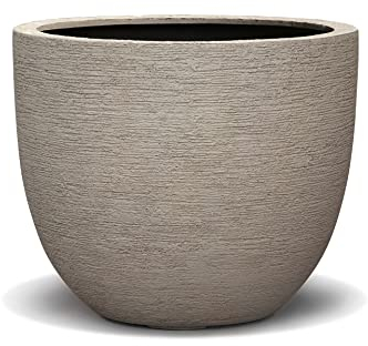 ESCHBACH® Pflanzkübel Egg Pot 60 Sabbia Beige Rund XL * 55 x 55 x 46 cm * 10 Jahre Garantie