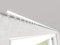 Market-Alley Vorhangschiene Aluminium Weiß/Schwarz Gardinenschiene ; B 1-läufig ; 120cm-600cm. Für Kräuselband Gardinen oder Schiebevorhang (Weiß Gardinenschiene mit Ösengleiter ; 440cm)