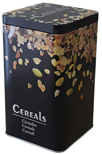 REPLOOD Scatola Rettangolare Barattolo in Latta Porta Cereali in Metallo con Coperchio