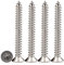 Drenky 100pcs M4 x 35 Vis à bois à tête fraisée Torx entièrement filetée pour aggloméré A2 Vis autotaraudeuses en acier inoxydable Quincunx standard Fixation à filetage complet pour le travail du bois