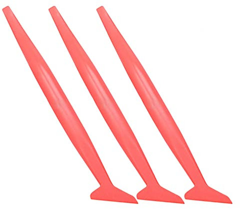 MOMOTOU Micro-Rakel Set 3-teiliges Fahrzeugaufkleber-Vinylverpackungswerkzeug mit unterschiedlicher Härte Flexibler, konturierter Schaber zum Füllen von Nähten (3pcs Red)