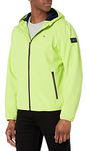 Tommy Hilfiger leichte wasserabweisende atmungsaktive Softshelljacke mit Kapuze für Herren