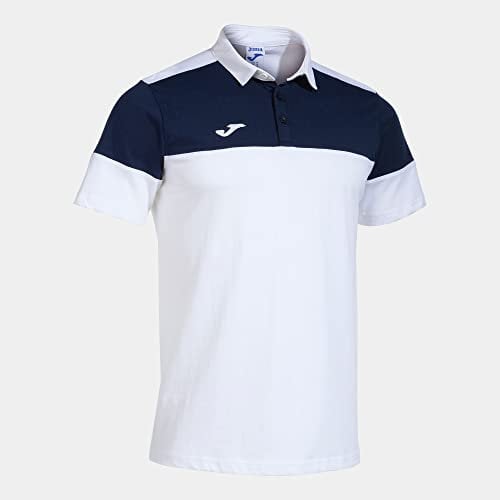 Joma Kurzarm-Poloshirt Mann Crew V Weiss Marineblau