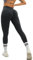 HAWILAND Push up Leggings Damen - Boom Booty Leggings High Waist Scrunch Butt Sportleggins lang für Fitness Yoga Workout #7 Schwarz XS