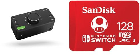 Audient EVO 4 USB Audio Interface sound card for music production, 2 in / 2 out USB audio-interface & SanDisk 128GB microSDXC UHS-I card for Nintendo Switch - Nintendo licensed Product