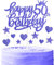 Nightfall 50th Birthday Cake Cupcake Topper, Blue Glitter Cake Toppers for Cake, Royal Blue Happy 50th Birthday Cake Topper,Blue Cake Cupcake Topper for Girls Boys Women Men Birthday Cake Decorations