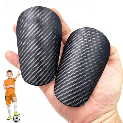 VidFair 2 Stück Kleine Schienbeinschoner Mini Shin Pads 10x 6 cm Schienbeinschützer Schutzausrüstung Halter für Männer Herren Frauen Jungen Kinder Mädchen Fußball Schoner