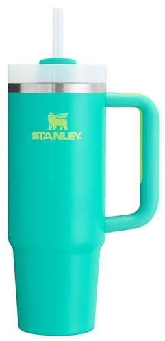 Stanley Quencher H2.0 Tumbler with Handle and Straw 30 oz Flowstate 3-Position Lid Cup Holder Compatible for Travel Insulated Stainless Steel Cup BPA-Free Tropical Teal