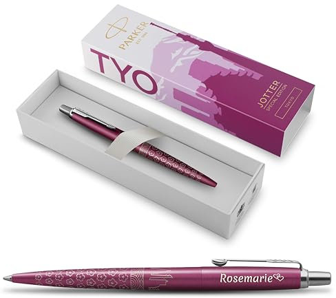 Schmalz® Parker Jotter Tokyo Édition spéciale avec gravure | Stylo de qualité supérieure | Coffret cadeau | Mine bleue | Cadeau personnalisé | Nom, anniversaire (Tokyo)