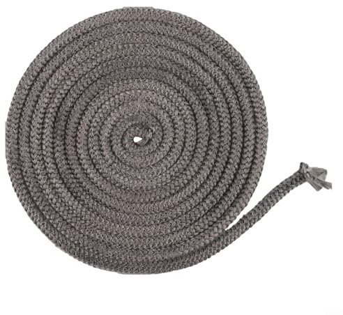ReachMall Fiberglass Fire Rope For Wood Burning Stove, Black Stove Rope Kit 9Mm X 3 m, Heat Resistant Rope Seal Replacement Gasket