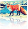 Fuchs Mauspad, Weiß Gaming Mauspad XXL 160 x 80 cm Mousepad, rutschfeste Gummibasis Schreibtischunterlage, Vernähte Kanten Mauspad Groß, Wasserdicht Mauspad für PC Home Office Deko Geschenk T-1896