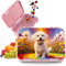Boks184 Brotdose Kinder mit Fächern - Bento Box auslaufsicher - robust - BPA Frei Lunchbox - Brotbox für Schule, Kindergarten & Ausflüge - Snackbox -Vesperbox (Hund rosa)