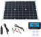 Power Bank 20Watt Solar Panel Kit Flexible Monocrystalline Solar Panels Include Charge Controller and Cable, Portable Solar Chargers for 12V Battery Charging Car RV Boat,with 60A Controlle