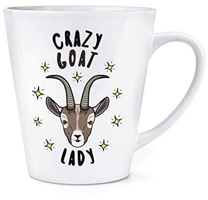 Crazy Chèvre Lady Étoiles 12oz Latte Tasse Mug