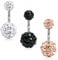 Briana Williams 3stk Bauchnabelpiercing Chirurgenstahl 6/8/10mm Stablänge 14G Bauchpiercing Nabelpiercing Piercing Bauchnabel