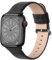 Fullmosa Kompatibel mit Apple Watch Armband 49/45/44/42/41/40/38 mm, Premium-Echtleder, Ersatzarmband, kompatibel mit Apple Watch SE Serie Ultra/8/7/6/5/4/3/2/1, für Männer und Frauen, Schwarz,