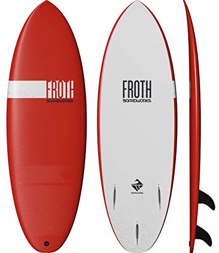 Boardworks Froth! Soft Top Surfbrett, Papaya, 5' 6