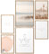 Papierschmiede® Mood Poster Set Yoga, Bilder Set mit Rahmen (Farbe wählbar) Wohnzimmer Deko Modern, 2x A4 & 4x A5, decoration boho style Meditation Achtsamkeit Fokus Rosa Beige