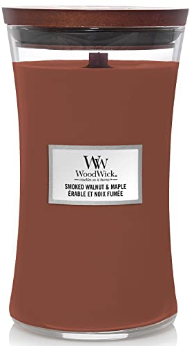 WoodWick Ellipsenförmige Duftkerze mit knisterndem Docht, Sand & Driftwood, bis zu 50 Stunden Brenndauer, Large, Ellipse