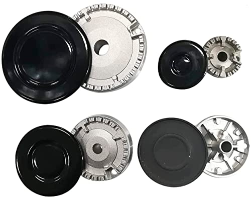 Kit Serie Completa Cappellotti + Spartifiamma 8 pezzi, 4 Fuochi per Piani Cottura e Fornelli Ariston Hotpoint Indesit Nardi di Altissima Qualità