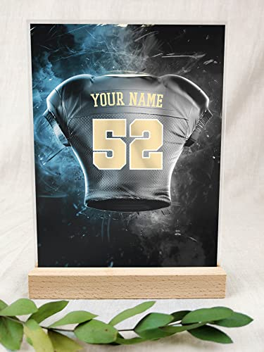 New Orleans Fanartikel Acryl Tafel - Personalisiertes Geschenk, Football, American Football, Geschenke Jungen, Fanartikel, Fanartikel Kinder, Fan Geschenke, New Orleans Trikot für New Orleans-Fans