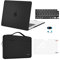 MOSISO Compatible with MacBook Air 15 inch Case M4 M3 M2 2025 2024 2023 A3241 A3114 A2941 Chip with Touch ID, Plastic Hard Shell&Sleeve Bag&Keyboard Skin&Screen Protector&Webcam Cover, Black
